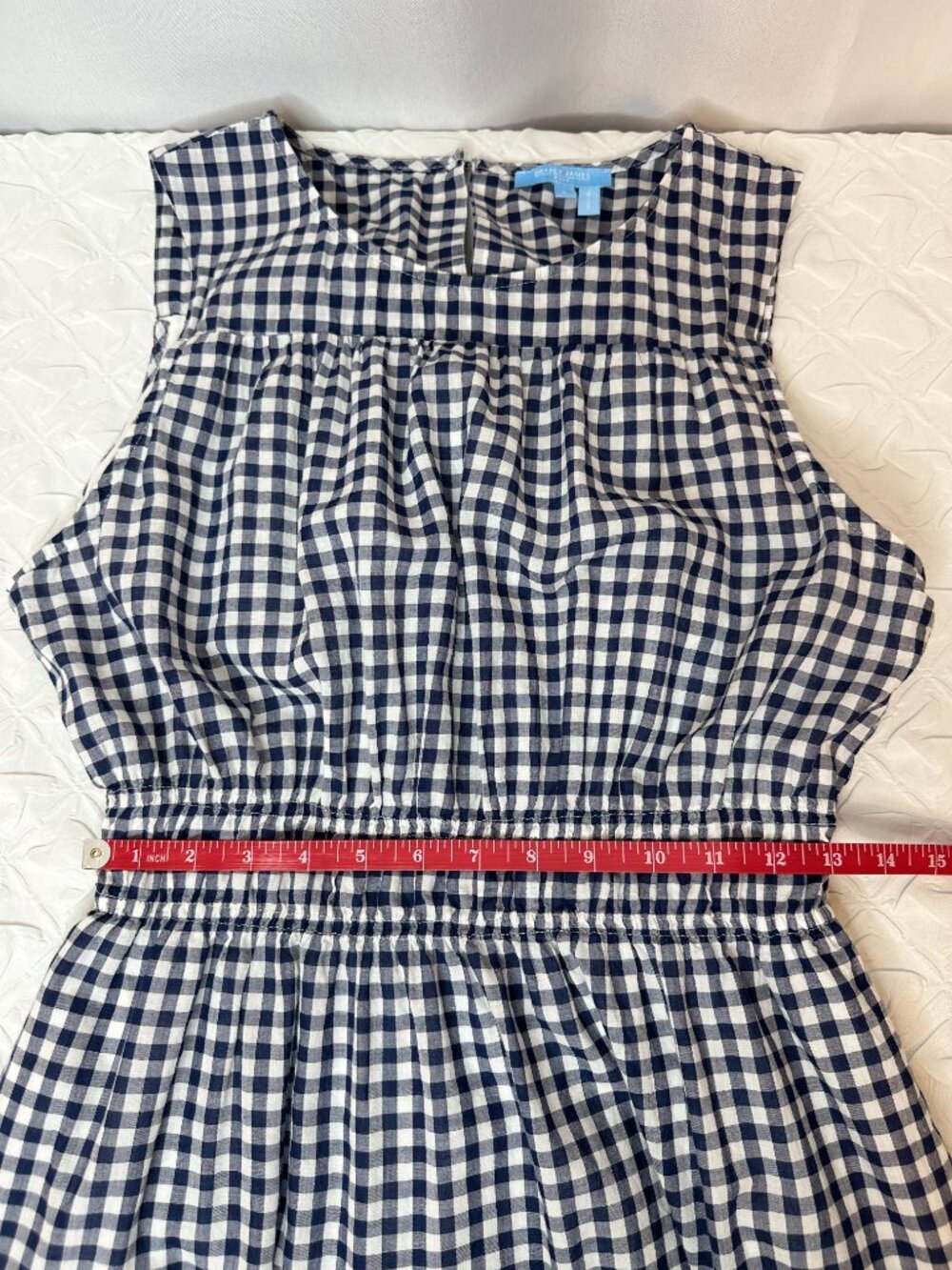 Draper James Gingham Sleeveless Maxi Dress, Large Cottage Prairie Indie Western - Picture 6 of 8